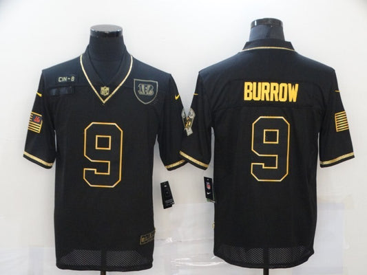 Cincinnati Bengals Joe Burrow NO.9 Salute To Service Football Jerseys