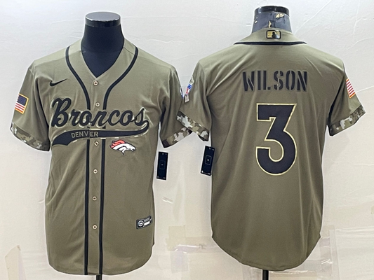 Adult Denver Broncos Russell Wilson NO.3 Football Jerseys