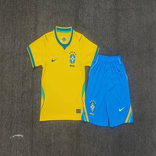 Kids Brazil 2026 world cup home soccer Jersey custom name and number