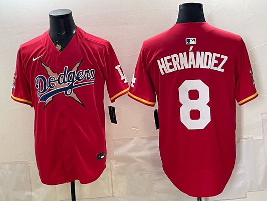 New arrival Men/Women/Youth Los Angeles Dodgers Enrique Hernandez #8 baseball Jerseys lightning version