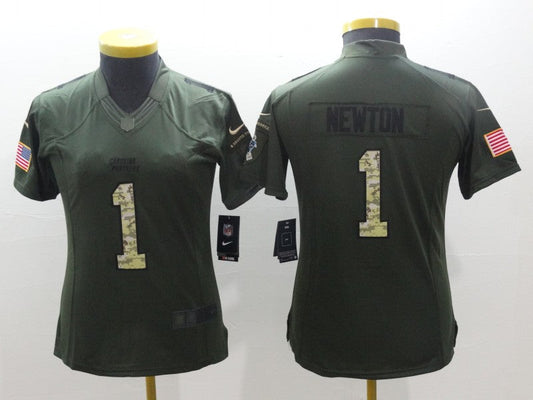 Women's Carolina Panthers Cam Newton NO.1 Football Jerseys
