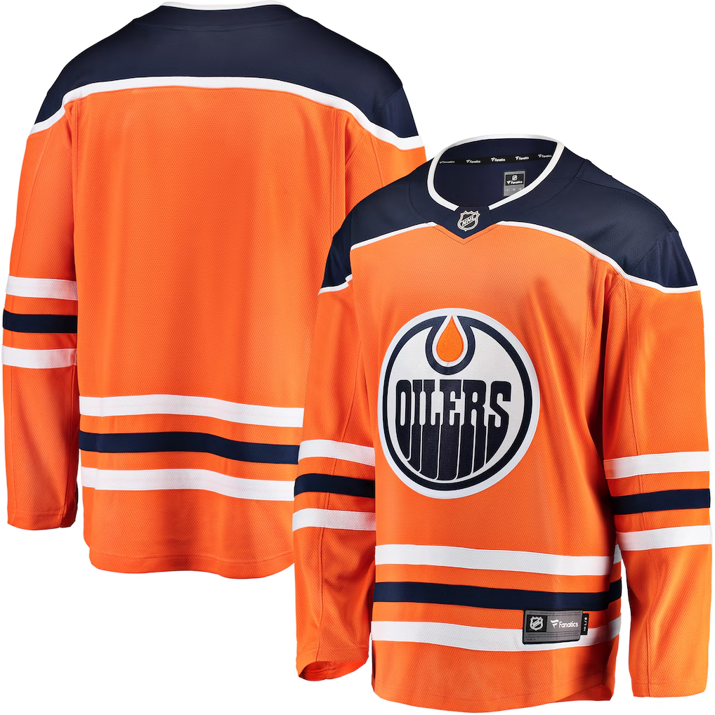 Men's Edmonton Oilers Fanatics Orange Breakaway Home Blank Jersey