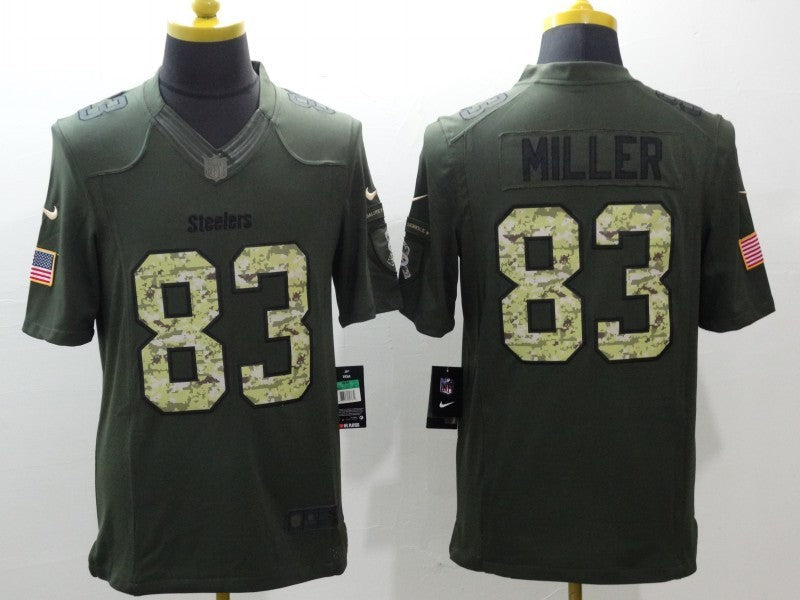 Adult Pittsburgh Steelers Earl Miller Jr. NO.83 Football Jerseys