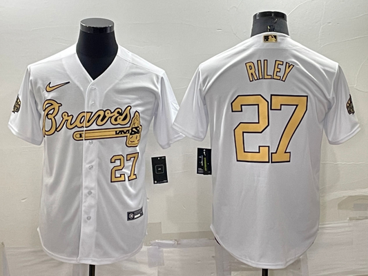 Men/Women/Youth Atlanta Braves Austin Riley #27 baseball Jerseys