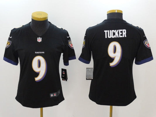Women's Baltimore Ravens Justin Tucker NO.9 Football Jerseys