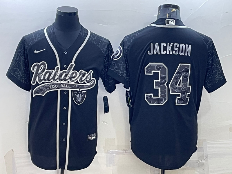 Adult ‎Oakland Raiders Bo Jackson NO.34 Football Jerseys