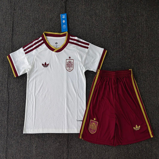 Kids Spain 2026 world cup away soccer Jersey custom name and number