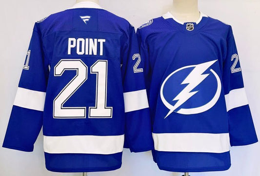 Men's Tampa Bay Lightning Brayden Point #21 Fanatics Blue Player Jersey