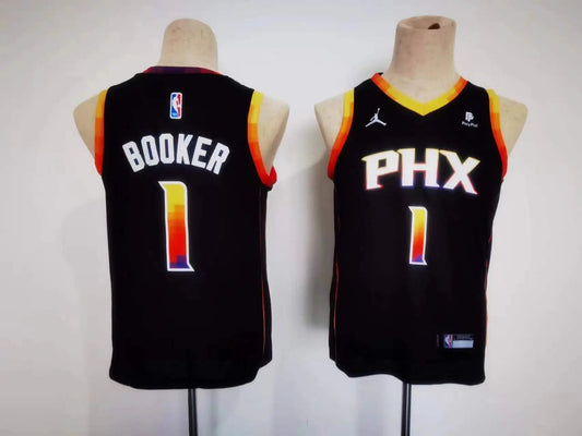 Kids Phoenix Suns Devin Booker NO.1 Basketball Jersey