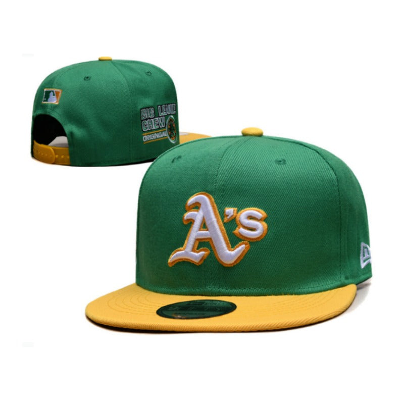 6 Styles Oakland A’s Logo Flat Brim Adjustable Sports Fan Baseball Snapback Hats Unisex