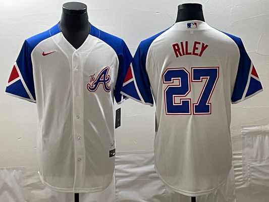 Men/Women/Youth Atlanta Braves Austin Riley #27 baseball Jerseys