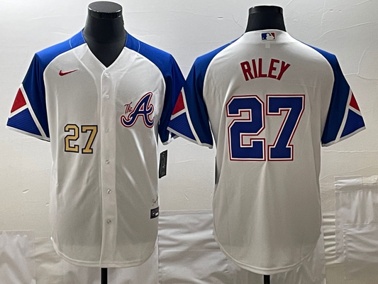 Men/Women/Youth Atlanta Braves Austin Riley #27 baseball Jerseys