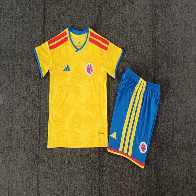 Kids Colombia 2026 world cup home soccer Jersey custom name and number