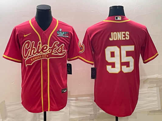 Adult Kansas City Chiefs Chris Jones NO.95 Football Jersey