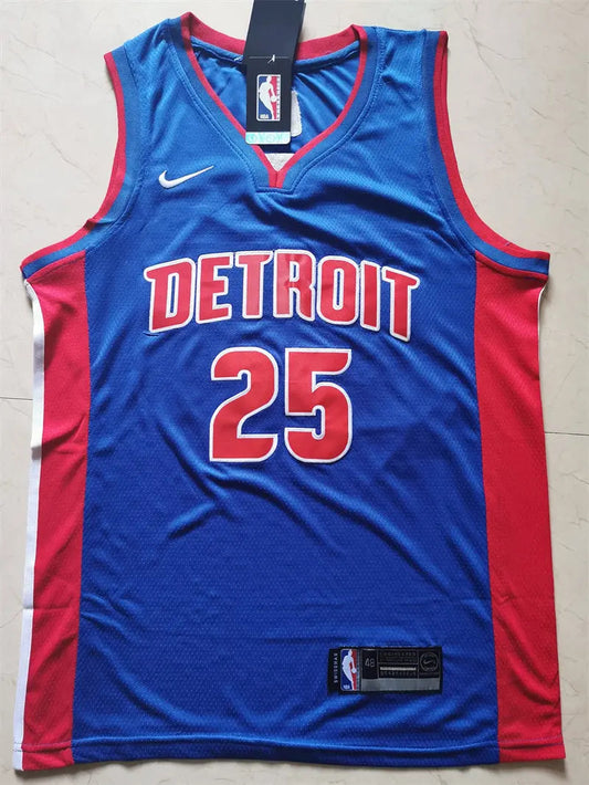 Detroit Pistons Derrick Rose NO.25 Basketball Jersey