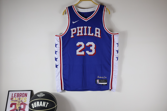 Philadelphia 76ers James #23 swingman basketball jerseys city version blue