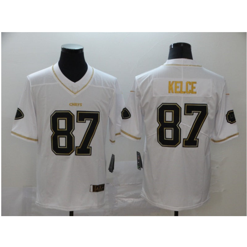 men/women/kids KC.Chiefs Kelce NO.87 White Football Jersey