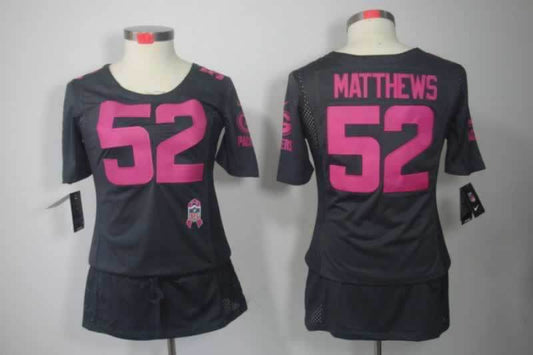 Women's Green Bay Packers Clay Matthews NO.52 Football Jerseys