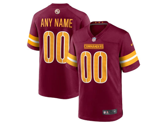 Adult Washington Commanders number and name custom Football Jerseys