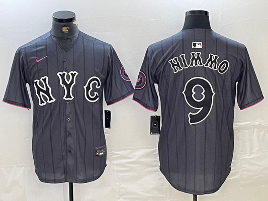 Men/Women/Youth  New York Mets Brandon Nimmo #9 baseball Jerseys