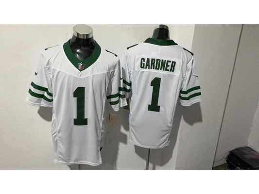 Adult New York Jets Sauce Gardner NO.1 Football Jerseys
