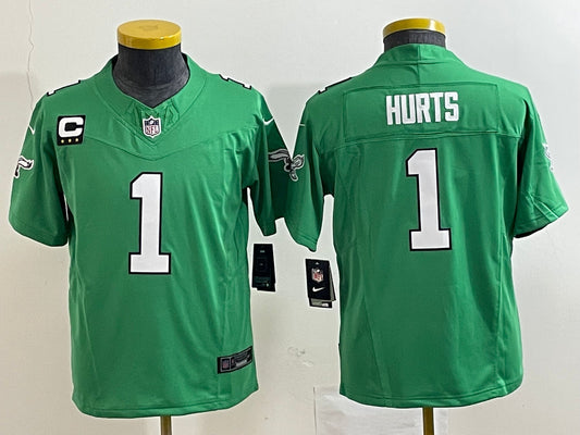Kids 2023-2024 season Philadelphia Eagles Jalen Hurts NO.1 Football Jerseys