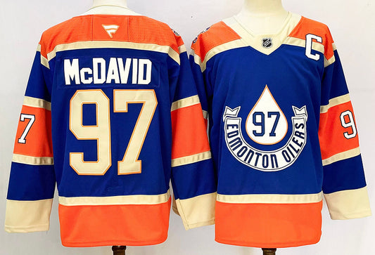 Men's Edmonton Oilers Connor McDavid #97 Fanatics Royal Player Jersey
