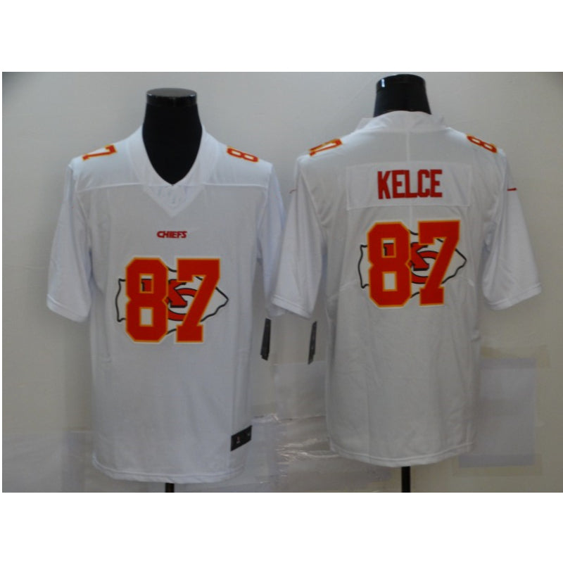 men/women/kids KC.Chiefs Kelce NO.87 White Football Jersey