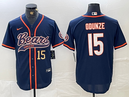 Men/Women/Youth Chicago bears Rome Odunze #15 football Jerseys