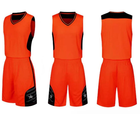 men/women/kids Blank orange custom uniform top