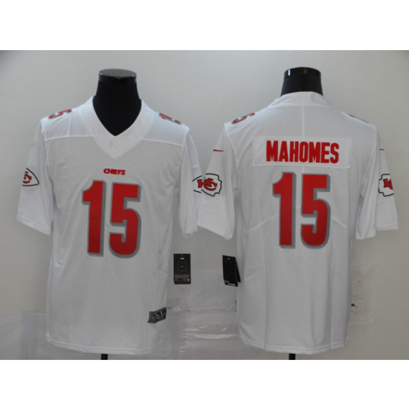 men/women/kids KC.Chiefs Mahomes NO.15 White Football Jersey