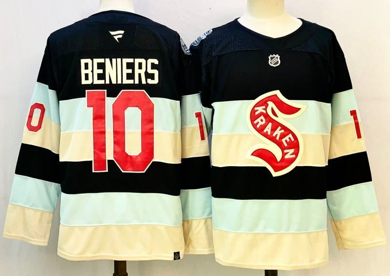 Men's Seattle Kraken Matty Beniers #10 Fanatics Blue Player Jersey