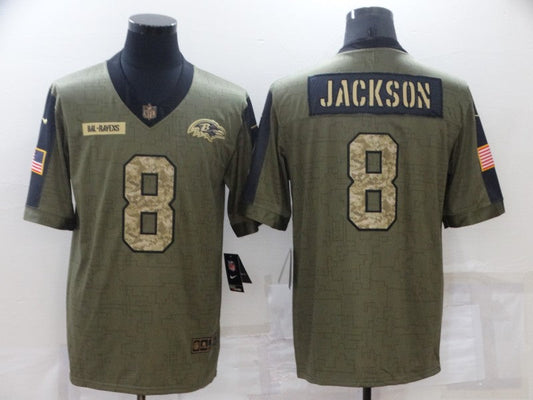 Adult Baltimore Ravens Lamar Jackson NO.8 Football Jerseys