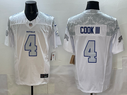 2025 new Buffalo Bills - James Cook #4 Jersey - Rugby Style - Stitched