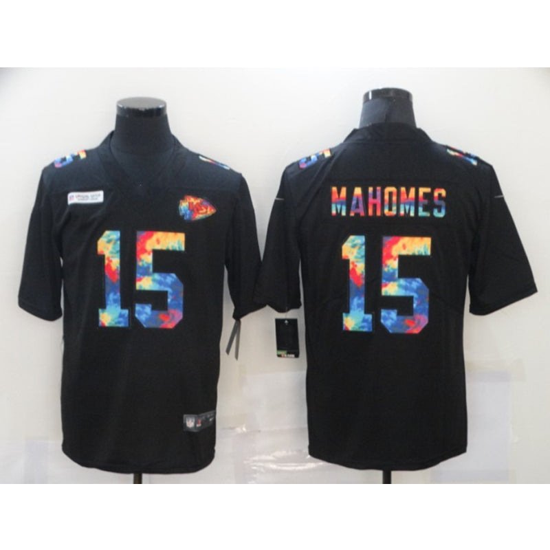 men/women/kids KC.Chiefs Mahomes NO.15 Black Football Jersey