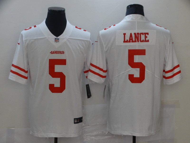 Adult San Francisco 49ers Trey Lance NO.5 Football Jerseys