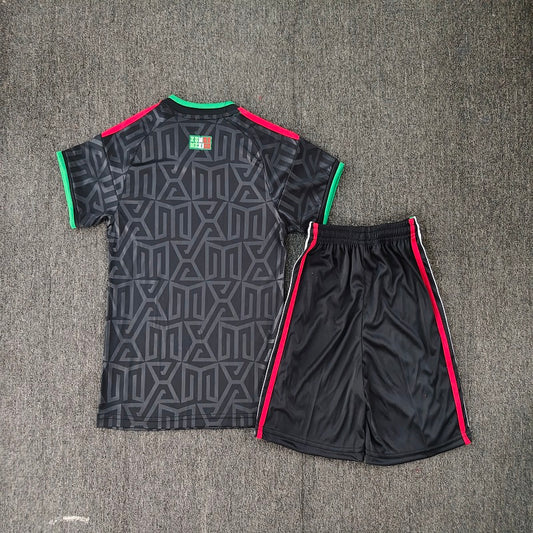 Kids Mexico 2026 world cup away black soccer Jersey custom name and number