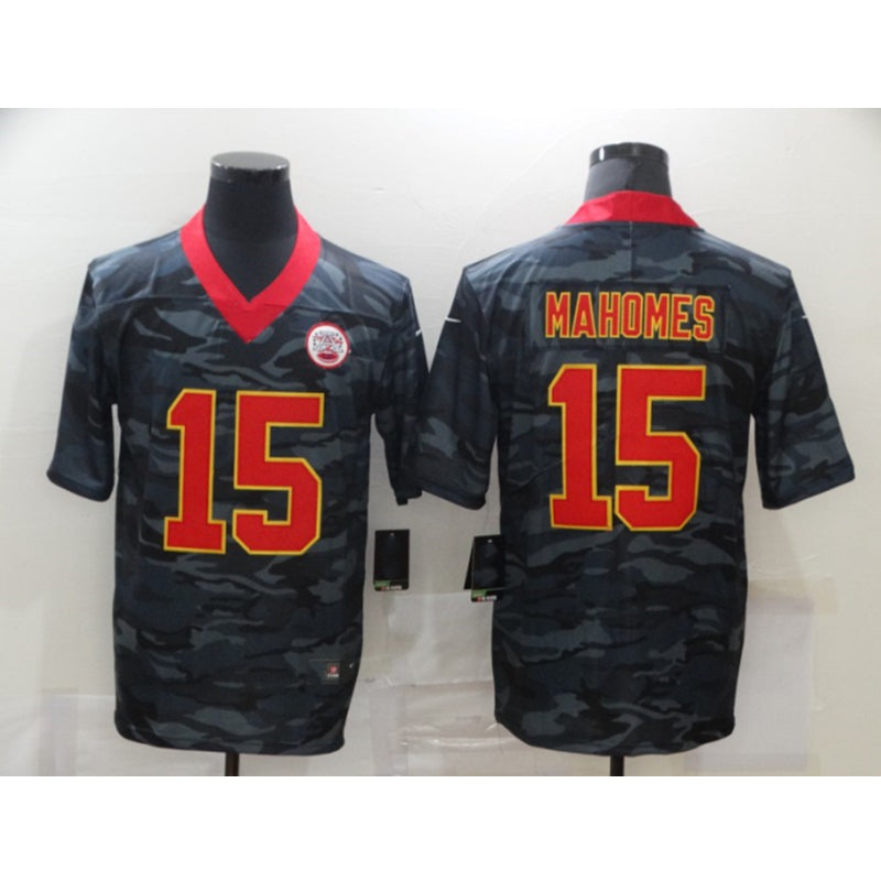 men/women/kids KC.Chiefs Mahomes NO.15 Black Football Jersey