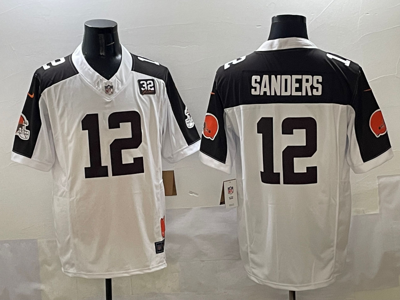 2025 Adult Cleveland Browns Shedeur Sanders  NO.12 Football Jerseys
