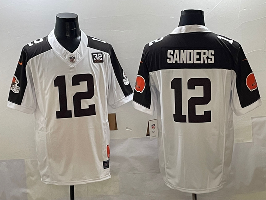2025 Adult Cleveland Browns Shedeur Sanders  NO.12 Football Jerseys