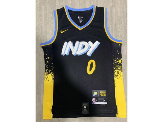 Indiana Pacers Tyrese Haliburton NO.0 Basketball Jersey city version