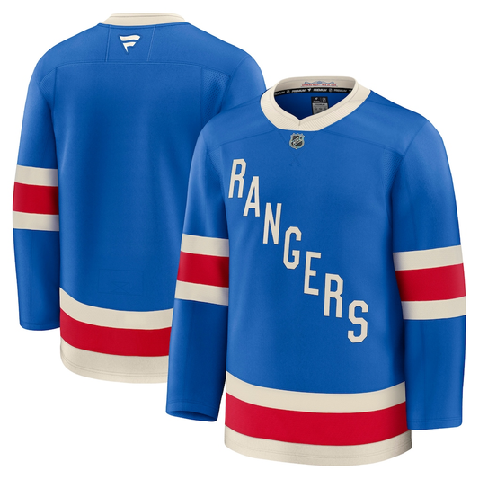 Men's New York Rangers Fanatics Blue Centennial Premium Blank Jersey