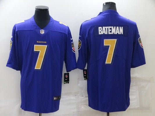 Adult  Baltimore Ravens Rashod Bateman NO.7 Football Jerseys