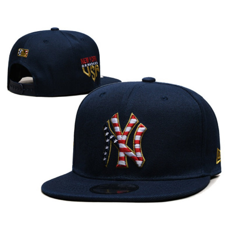 NYC City Baseball NY Symbol Flat Brim & Dad Caps, Unisex Adjustable Local Game Day Headwear Multi-Color Washed Solid Two-Tone Mesh Styles