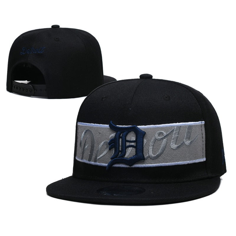 City Tiger Flat Brim Snapback Hats Unisex Adjustable Black Embroidery Street Caps