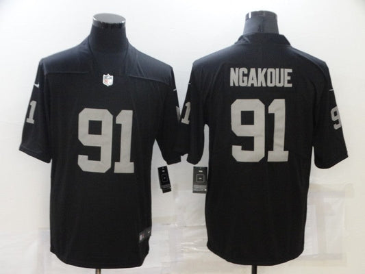Adult ‎Oakland Raiders Yannick Ngakoue NO.91 Football Jerseys