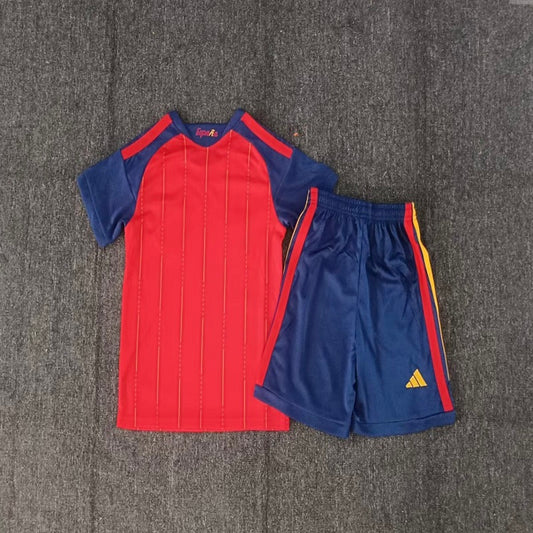 Kids Spain 2026 world cup home soccer Jersey custom name and number