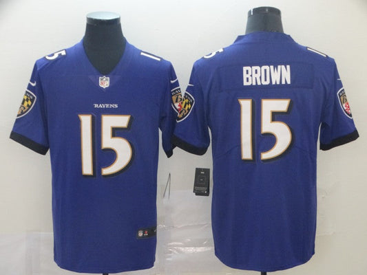 Adult  Baltimore Ravens Marquise Brown NO.15 Football Jerseys