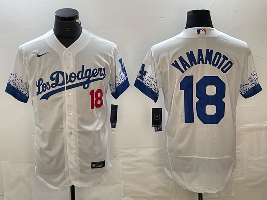 Men/Women/Youth Los Angeles Dodgers Yoshinobu Yamamoto #18 baseball Jerseys