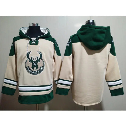 men/women/kids Milwaukee Bucks White Basketball Hoodies